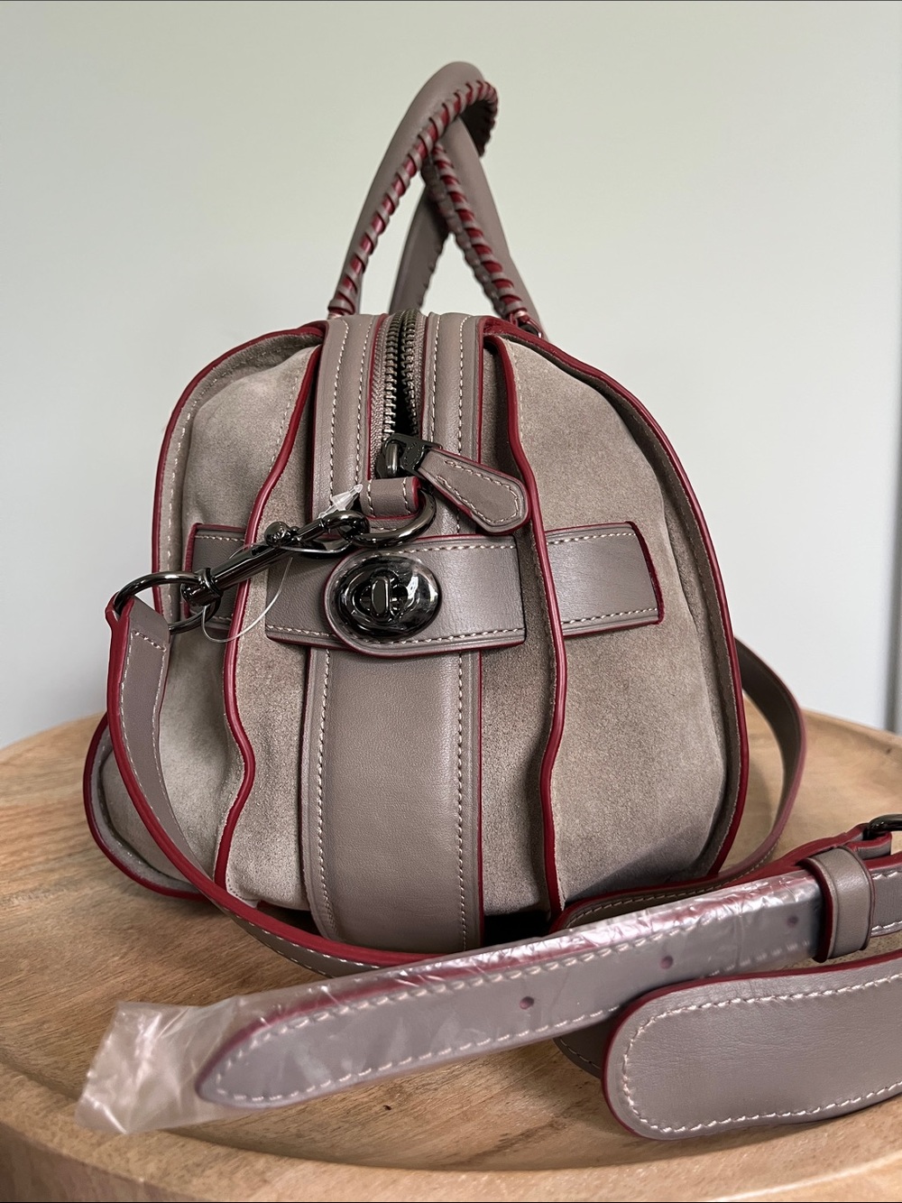 NWT Coach 1941 Ace Satchel Bag 75th Anniversary Gray Whipstitch Limited Edition - Picture 6 of 17